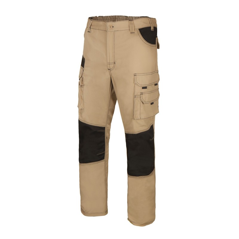 Pantalón Canvas Bicolor Multibolsillos