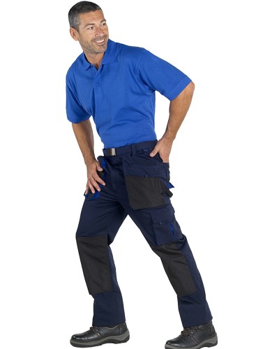 Pantalón Canvas con abertura para rodillera  65% pol - 35% alg y detalles en 600d poliéster / PU.
