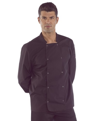 Chaqueta Cocina Manga Larga Cierre Corchetes