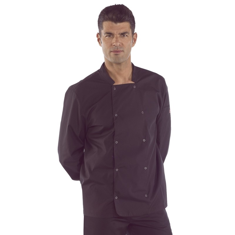 Chaqueta Cocina Manga Larga Cierre Corchetes