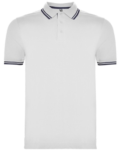 Polo 100% alg. Royal/Blanco