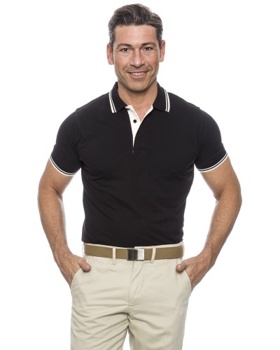 Polo 100% alg. Royal/Blanco