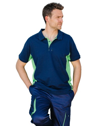 Polo Bicolor Tejido Transpirable