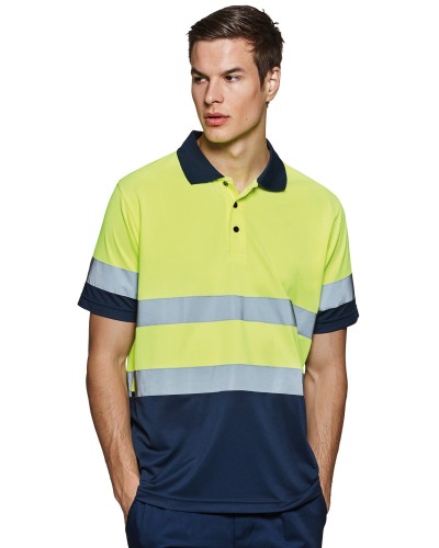 Polo Bicolor Manca Corta Alta Visibilidad