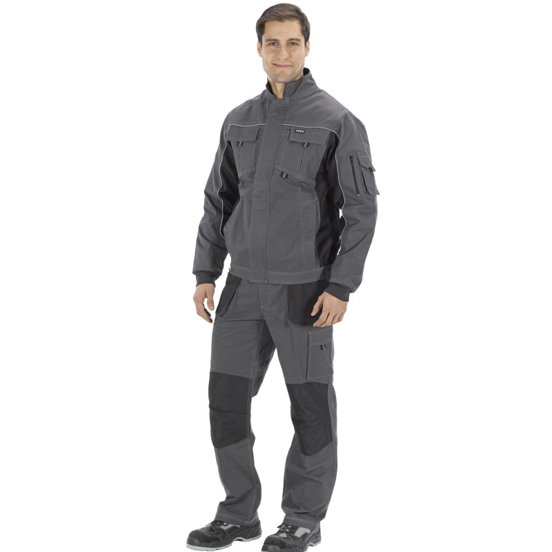 Pantalón elásticos reforzado en culera multibolsillos 68% Alg - 30% Pol - 2% Elastano.260g/m2