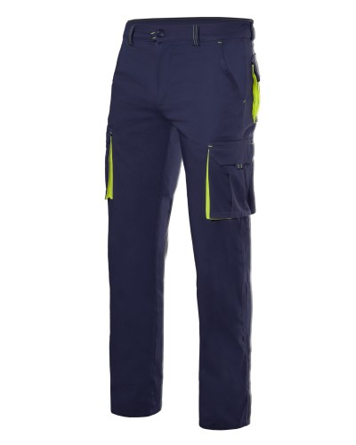 Pantalón Bicolor Stretch Multibolsillos
