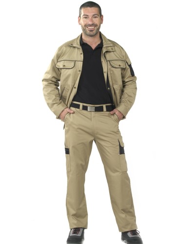 Pantalón Bicolor Unisex Multibolsillos
