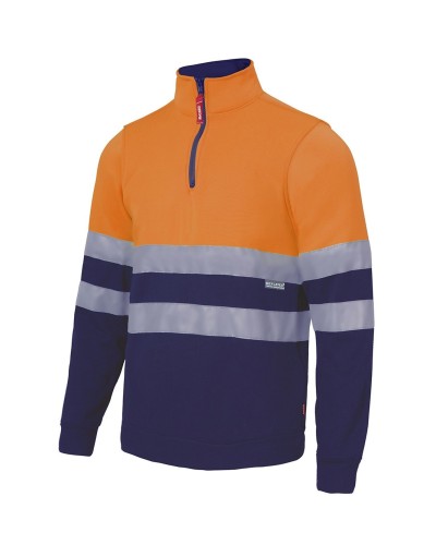 Sudadera Bicolor con Cremallera Alta Visibilidad