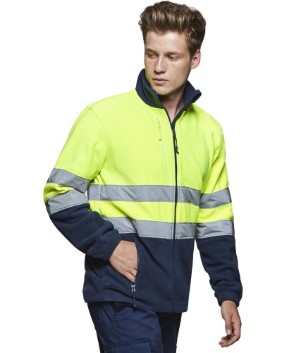 Forro Polar Bicolor Alta Visibilidad. 100% Poliéster. 300 g/m²