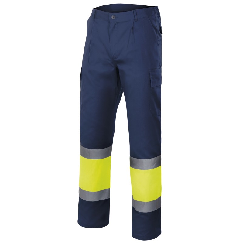Pantalón Bicolor Multibolsillos Alta Visibilidad
