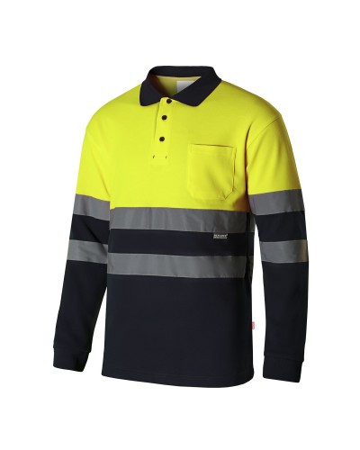 Polo Bicolor Algodón Alta Visibilidad