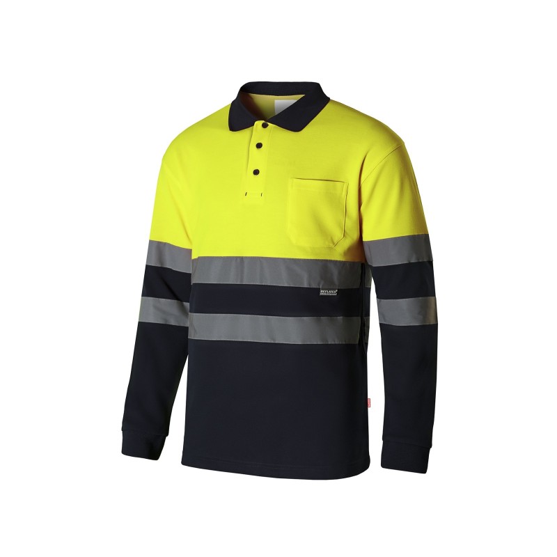 Polo Bicolor Algodón Alta Visibilidad