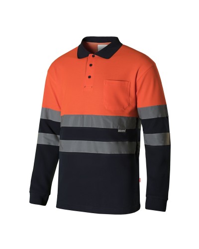 Polo Bicolor Algodón Alta Visibilidad