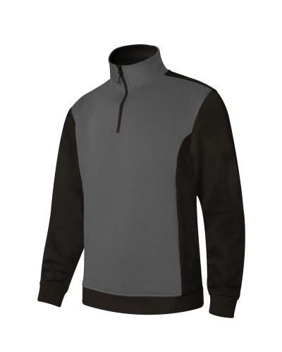 Sudadera Bicolor Media Cremallera