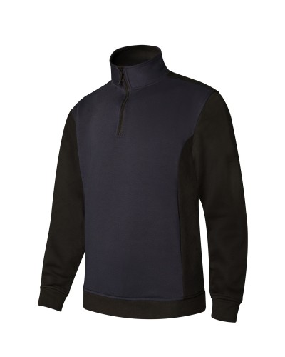 Sudadera Bicolor Media Cremallera