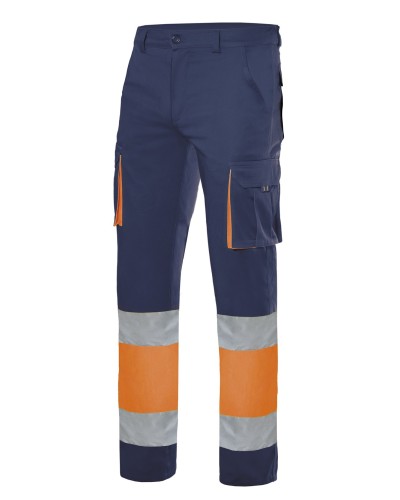Pantalón 100% Algodón Alta Visibilidad Bicolor