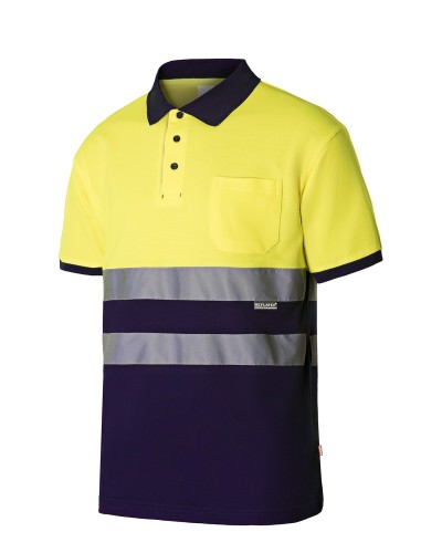 Polo Bicolor Algodón Alta Visibilidad