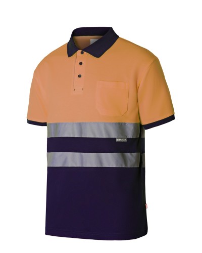 Polo Bicolor Algodón Alta Visibilidad