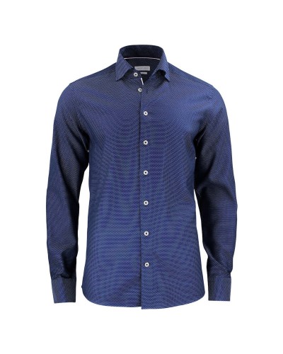 Camisa Jacquard Slim 100% Algodón