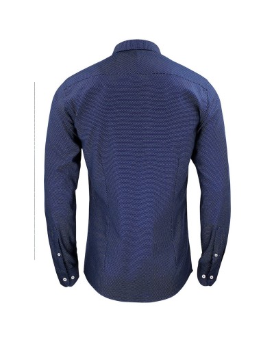 Camisa Jacquard Slim 100% Algodón