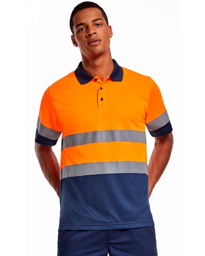 Polo Bicolor Manca Corta Alta Visibilidad