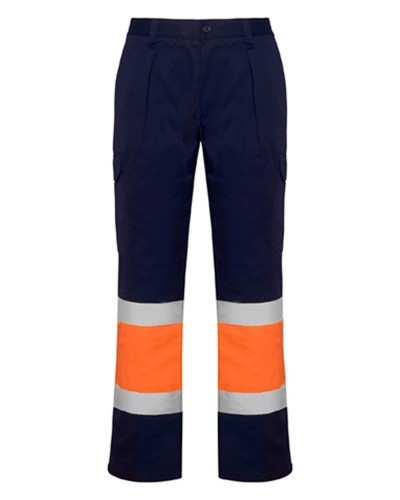 Pantalón Multibolsillos Alta Visibilidad Invierno. 80% Poliéster - 20% Algodón. 250 g/m².