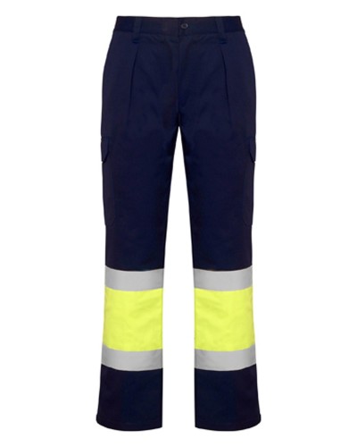 Pantalón Multibolsillos Alta Visibilidad Invierno. 80% Poliéster - 20% Algodón. 250 g/m².