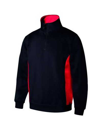 Sudadera Bicolor Media Cremallera