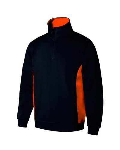 Sudadera Bicolor Media Cremallera