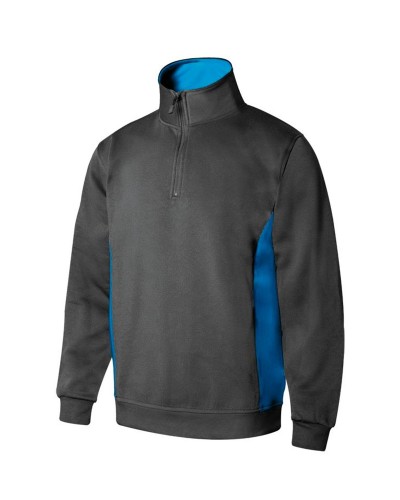 Sudadera Bicolor Media Cremallera
