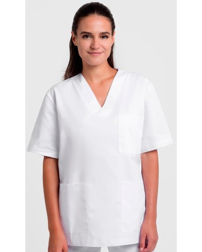 Casaca unisex. 65% Poliéster - 35% Algodón. blanco
