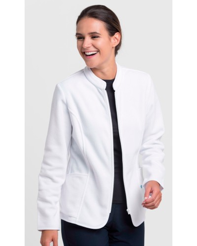 Chaqueta Polar semientallada cuello mao. 100% Poliéster