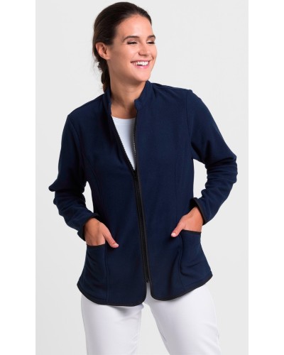 Chaqueta Polar semientallada cuello mao. 100% Poliéster