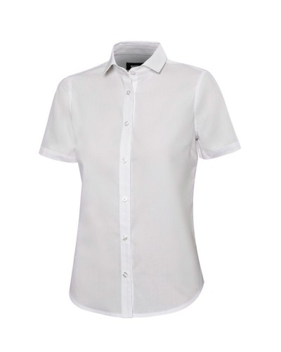 Blusa Mujer Manga Corta. Popelín 65% Poliéster - 35% Algodón Peinado. 115gr