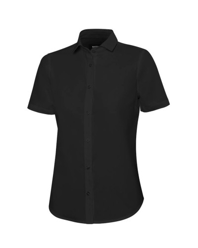 Blusa Mujer Manga Corta. Popelín 65% Poliéster - 35% Algodón Peinado. 115gr