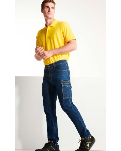 Pantalón Vaquero Multibolsillos.78% Alg / 20% Poli / 2% Elas 370 g/m²