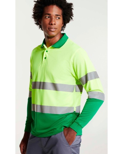 Polo Manga Larga Bicolor Alta Visibilidad