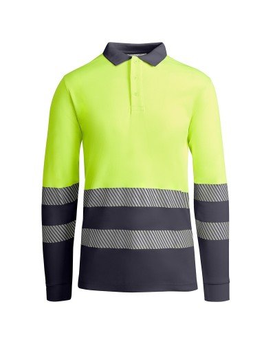Polo Técnico Bicolor Alta Visibilidad. 55% Alg./45% Pol. 170 g/m²