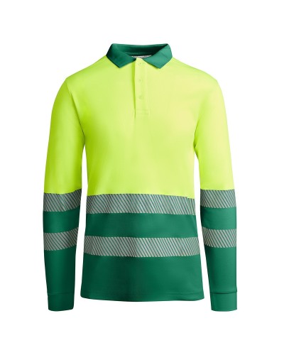Polo Técnico Bicolor Alta Visibilidad. 55% Alg./45% Pol. 170 g/m²
