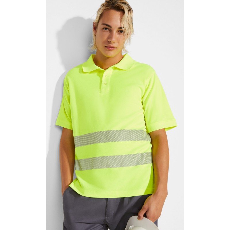 Polo Técnico Alta Visibilidad. 55% Alg./45% Pol. 170 g/m²