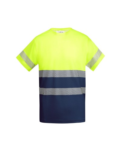 Camiseta Técnica Bicolor Alta Visibilidad. 55% Alg./45% Pol. 170 g/m²