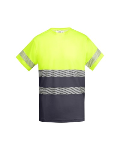 Camiseta Técnica Bicolor Alta Visibilidad. 55% Alg./45% Pol. 170 g/m²