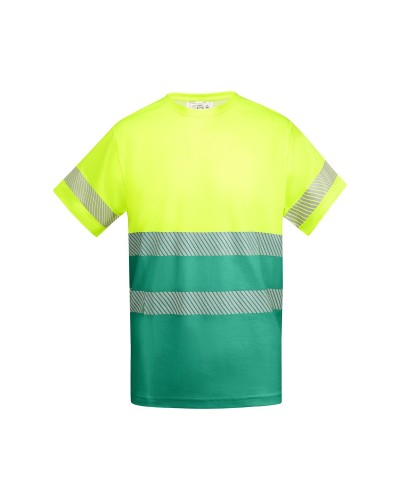 Camiseta Técnica Bicolor Alta Visibilidad. 55% Alg./45% Pol. 170 g/m²