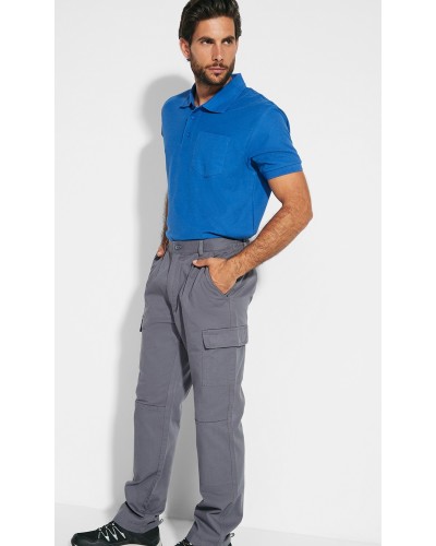 Pantalón Multibolsillos. 100% algodón, 240 g/m²