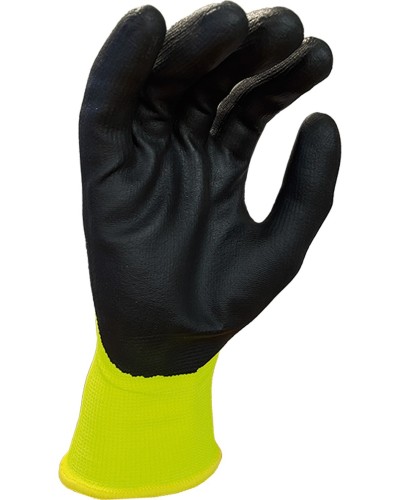 Guante de Polies.-Elast. Amarillo flúor Recubrimiento de Nitrilo foam en palma.