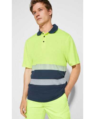 Polo Técnico Alta Visibilidad. 100 % polyester bird´s eye, 170 g/m².