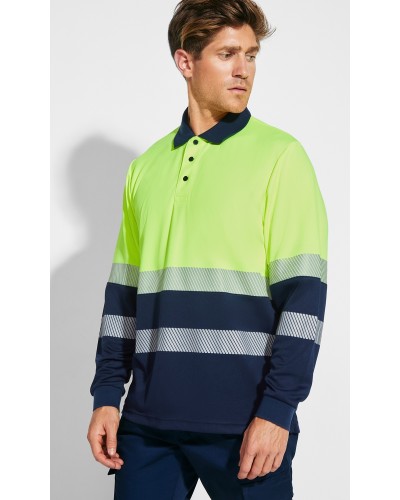 Polo Técnico Alta Visibilidad. 100 % polyester bird´s eye, 170 g/m².