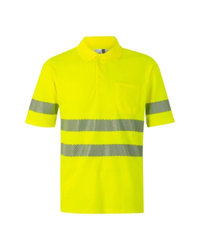 Polo Algodón Alta Visibilidad Cinta Segmentada. 55% alg.-45% pol. 150gr/m2