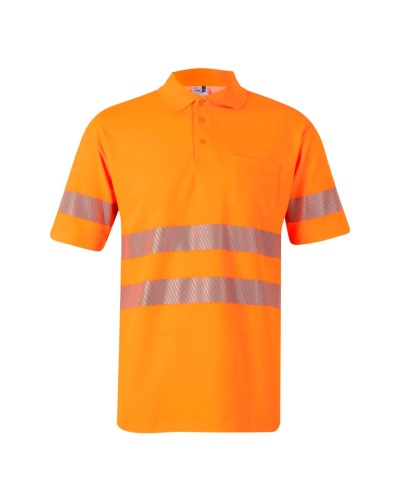 Polo Algodón Alta Visibilidad Cinta Segmentada. 55% alg.-45% pol. 150gr/m2