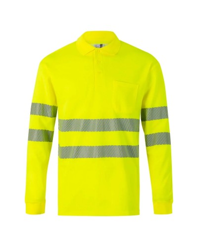 Polo Algodón Alta Visibilidad Cinta Segmentada. 55% alg.-45% pol. 150gr/m2